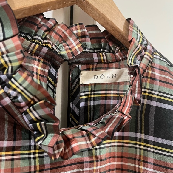 DÔEN Bromley Holiday Dress in Alcott Plaid - Small - Picture 4 of 7